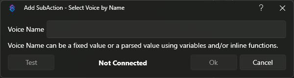 Select Voice By Name Dialog