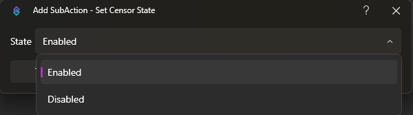Set Censor State Dialog