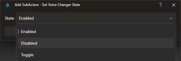 Set Voice Changer State Dialog